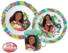 Disney Vaiana Lagoon set de vesela, set din micro plastic cu cană 350 ml