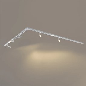 Sistem modern de iluminat pe șine cu 5 spoturi albe monofazate - Iconic Ivy