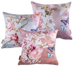 Set de 3 fețe pernuțe HARLOW, 45 x 45 cm