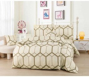 Lenjerie de pat crem din microsatin pentru pat de o persoană cu 6 piese 140x200 cm Carter – My House