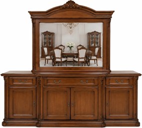 Bufet lemn masiv Briston 4 Uși, 229,5 × 56,5 × 83,5 cm - Fara