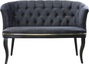 Canapea 2 persoane Milano Homs textil,negru
