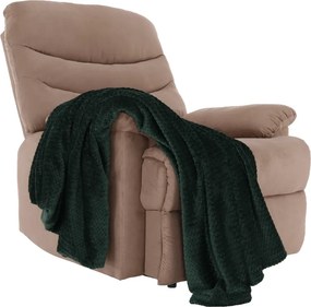 Fotoliu de masaj, reglabil, material textil grej TAUPE, LAMBERT