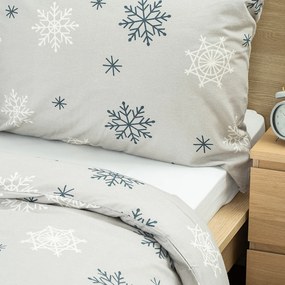 Lenjerie de pat din flanel 4Home Snow Romanță, 220x 200 cm, 2 buc. 70 x 90 cm, 220 x 200 cm, 2 buc. 70 x 90 cm