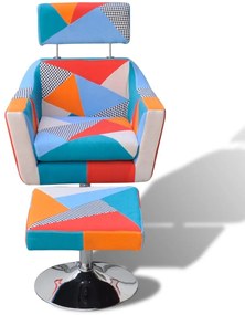 241028 vidaXL Fotoliu TV cu model mozaic, material textil
