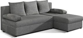 OFERTA Canapea de colt extensibila gri GINO, reversibila II. calitate