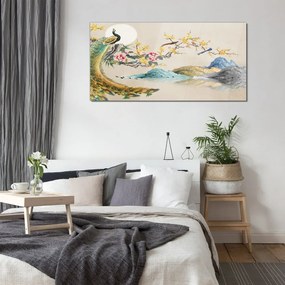 Tablou sticla Abstracția munților Flori Paw