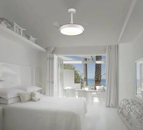 Lustra LED CCT cu ventilator si telecomanda MISTRAL Mini negru MA-8831
