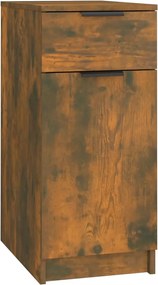 vidaXL Dulap de birou, stejar fumuriu, 33,5x50x75 cm, lemn prelucrat