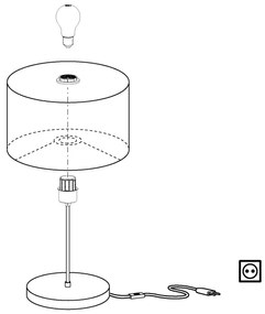 Lampă de masă Eglo 31629 MASERLO 1xE27/60W/230V