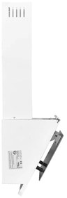 Hota de perete alb 60 cm otel inoxidabil si sticla securizata Alb, 60 x 31 x 108 cm