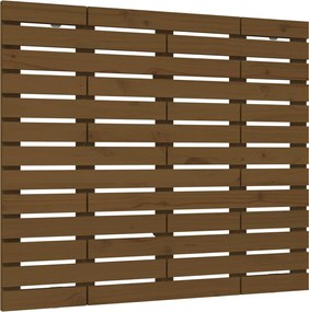 vidaXL Tăblie de pat pentru perete, maro miere, 126x3x91,5 cm lemn pin