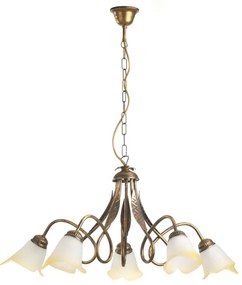 Lustră pe lanț ONLI DOPPIO GIRO 5xE14/6W/230V bronz