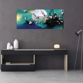 Tablou - Copac,grafic (120x50 cm)