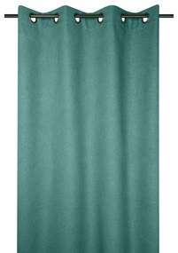 Draperie turcoaz plusata Ariege Celadon 135x250 cm