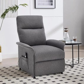 Fotoliu de relaxare reglabil electric Catini ELYSIO gri închis