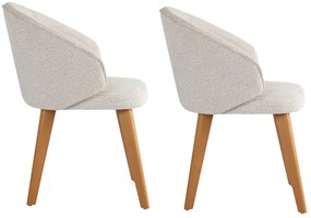 Set de scaune de sufragerie Bentley White and DarkOak, 2 buc.