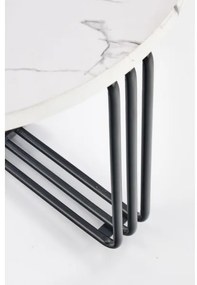 Măsuță de cafea ANTICA 41x55 cm negru/decor marmorat