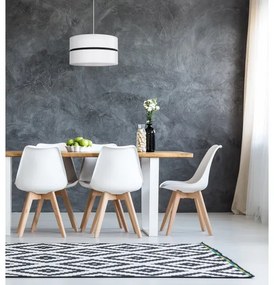 Lustră pe cablu Duolla DUO 1xE27/15W/230V d. 40 cm alb/negru