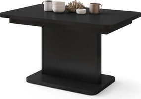 Mazzoni ASTON MINI-Z Negru Mat - MĂSUȚĂ DE CAFEA MODERNĂ EXTENSIBILĂ REGLABILĂ PE ÎNĂLȚIME MASĂ TRANSFORMABILĂ