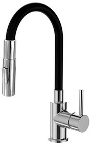 ALVEUS KI112111 - Baterie chiuvetă BEA 47 cm flexibilă crom/negru