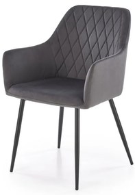 Scaun K558 velvet gri
