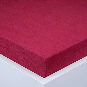 decoDoma Cearşaf cu elastic frotir EXCLUSIVE culoarea vinului 90 x 200 cm