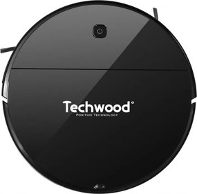 La mâna a doua: Aspirator robot Techwood TAR-2036, 450 Pa, 350 ml, Mop, Autonomie 90 min, Negru