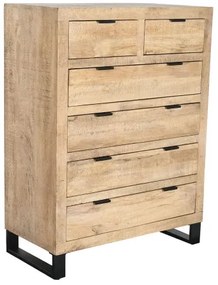 Comoda inalta, natur, din lemn de mango, Granary