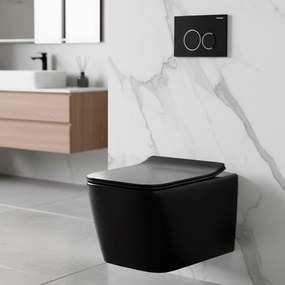 Roya Tina 82CHR set rezervor de toaletă de perete negru