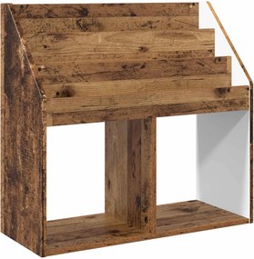 vidaXL Raft pentru copii Lemn vechi 72,5 x 29,5 x 69 cm Lemn compozit