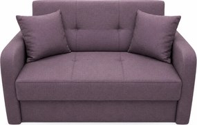 Canapea SAMY NEXT extensibila, 2 locuri, cu lada de depozitare, catifea plusata gri, cadru metalic, 152x100x92 cm Mov, stofa
