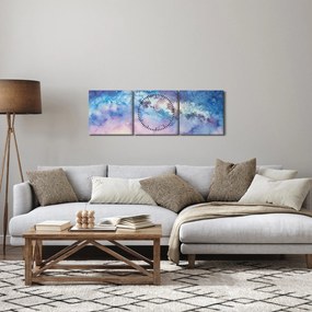 Tablou - Calea lactee, aquarel (cu ceas) (90x30 cm)