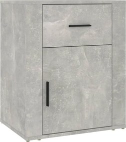 vidaXL Noptieră, gri beton, 50x36x60 cm, lemn prelucrat