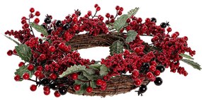 Coronita Red Christmas cu LED 40 cm