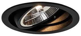 Spot îngropat rotund negru reglabil - Chuck 111