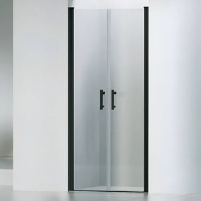 Westy Black 110 ușă de duș batantă cu două canaturi, 195cm, 6mm