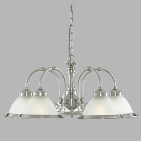 Lustra suspendata stil clasic American Diner 5L argintiu 1045-5 SRT