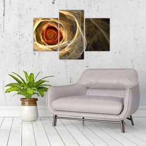 Tablou - Trandafiri abstracți în culori aprinse (90x60 cm)