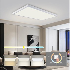 Brilagi - Plafonieră LED pentru baie FRAME LED/96W/230V 120x60 cm IP44 albă