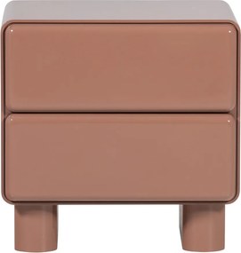 Noptieră roz cu aspect lucios Lustra – WOOOD