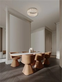 Lustra aplicata LED crom, cristale sticla CELYSIA 60cm