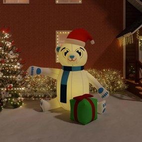 Ursuleț gonflabil de Crăciun cu LED, 240 cm