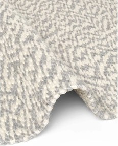 Covor gri deschis/crem țesut manual rotund din lână ø 160 cm Lyon Beans – Elle Decoration