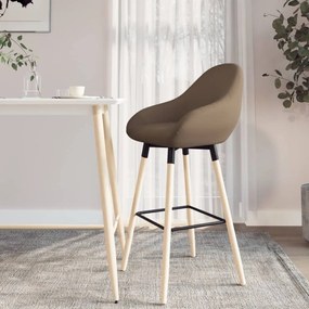 Scaun de bar, maro, material textil 1, Maro