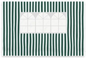 Set de 2 pereți laterali pentru cort de grădină-alb/verde