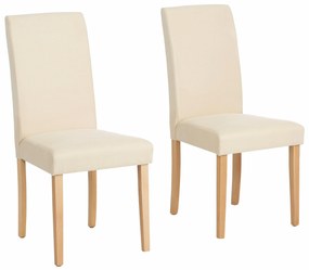 Set 2 scaune Roko stofa bej 46,5/57/96 cm