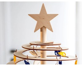 Steluță din lemn pentru brad de Crăciun Spira Large