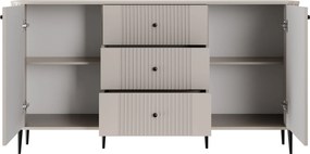 Comodă cu sertare pe picioare Vesper 160 cm - cașmir / picioare negre