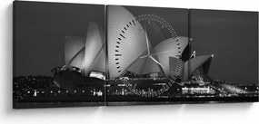 Tablou cu Opera din Sydney (cu ceas) (90x30 cm)